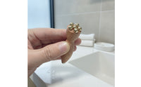 Wooden Facial Massager with Brass Tips Two-sidedEnded Facial Massage Tool with Brass Balls Handheld Rounded for Self-Care
