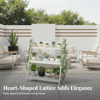 Foldable Lattice Rack Installationno-assembly Tiered Plant Holder Easy Assembly Multi-Tier Design for beyonddoor, Patio, Indoor