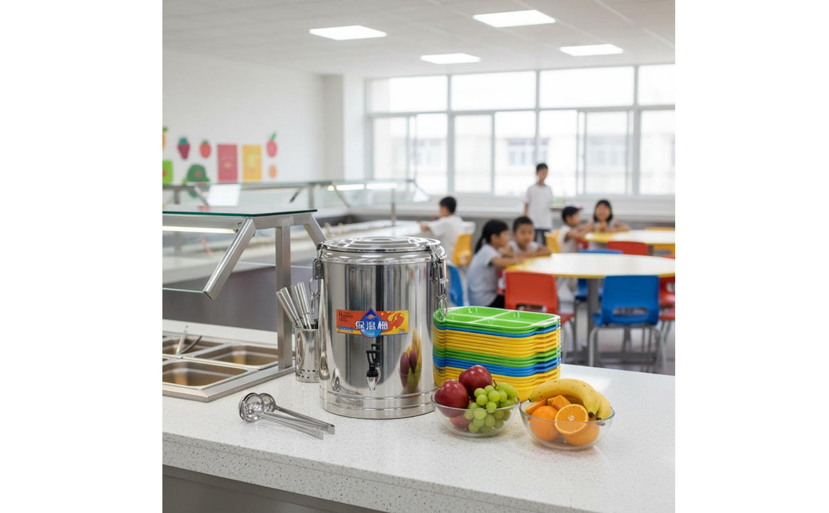 Stainless Steel Insulated Barrel Leakproof Large Capacity Thermal Food Container Insulated Beverage Barrel Versatile