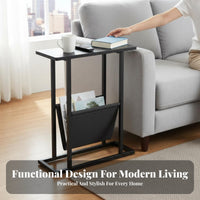 C-Shaped Sofa Table Space-Saving C-Shaped Table Easy to Clean for Small Spaces