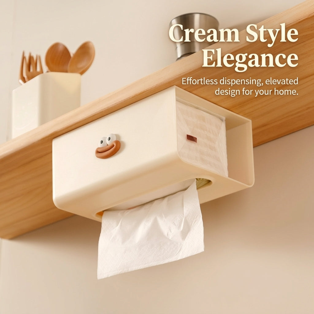 Paper Dispenser and Wall Mount Holder for Bathroom Tissue, Rectangular Washroom or Countertop Storage, Towel for Kitchen