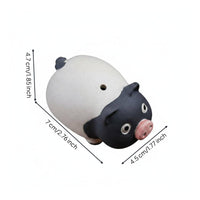 Zisha Clay Tea Pet Handmade Tea Tray Pig Figurine for Office Desk