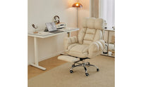 Ergonomic Reclining Office Chair Adjustable High Back Desk Chair Washable Furniture Comfortable for Telecommuting Workers