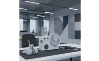 Portable Design Mini Misting Fan Quiet Operation USB Desk Fan with Humidifier Low Noise Personal Space Cooler 3 Speed Settings for Office, Bedroom, Dorm Room