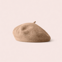 Women's Wool Painter Hat for Winter Wear, Solid Color Retro Artist with 96% Material, French Style Cap for Autumn
