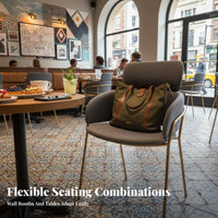 Two-Person Banquette and Table Set Instagramdesign Cafe Seating Minimalist Design Space-Saving for Dessert Shop Owners, Families