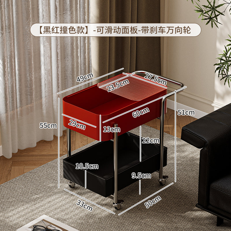 中古小推车边几可移动客厅迷你小茶几置物架沙发侧边柜轻奢高级感