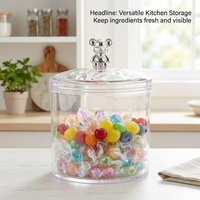 Storage Container Lid Measuring Cup, Cereal Storage Bin Kitchen, Food Storage Container Airtight Sea - Image 8