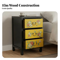 Chinese design End Table Antique Finish Bedside Storage Unit Multi-Functional Space-Saving Design for Homeowners, Adults