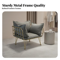 Wireframe Armchair Mechanical Design 5-Seater Configurable Sofa Light Luxury Nordic Design for Interior Designers, Leisure Space