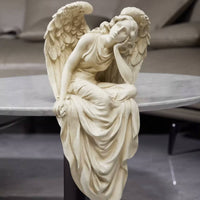 Angel Figurine Sculpted Angel Statue Resin for Living Room, Balcony, Collectors