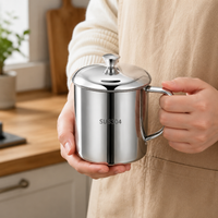 Stainless Steel Mug Tumbler with Lid, Heat and Cold Retention, Vacuum Insulated, Office, Outdoor