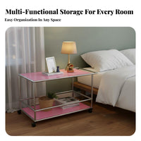 Stackable Cube Organizer Minimalist aesthetic Accent Cabinet Pastel rosy adaptable Design for Students