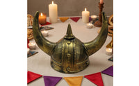 Ancient Seafarer Helmet with Antlers Silver-Toned Helmet with Antlers Lightweight Horned Hat for Halloween, Cosplay, Costume Parties