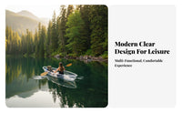 Transparent Kayak Photo-Friendly 2 Person Transparent Boat Full Set Included 2 Person Transparent Canoe for Outdoor Enthusiasts, Photographers