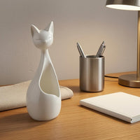 Desktop Feline Decor Rounded Base Home Decoration Modern