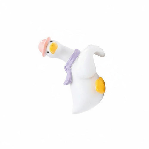 Resin Goose Pot Hanger Vivid Landscaping Accent Hanging Goose Ornament Planter edge Ornament for Aquariums