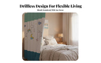 Hanging Room Separator Movable room divider Curtain easy assembly for Renters