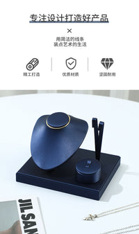 拉丝皮首饰架饰品陈列套台项链戒指耳钉耳环架珠宝橱窗柜台展示架