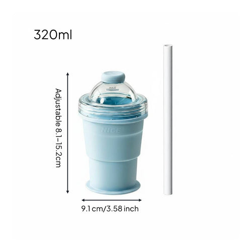 Portable Ice Creator Cup with Straw Easy Demolding Drinkware for Office