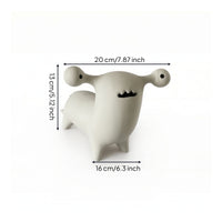 Ceramic Animal Figurine Handmade Animal Ornament Minimalist for Office Desk