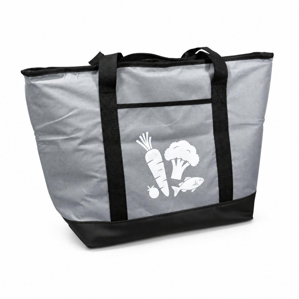 Zippered Insulated Tote Bag Soft-Sided Insulated Grocery Bag Reusable Thermal Cooler Tote Long-Lasting for Supermarket