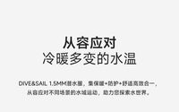 潜水服分体男1.5mm女情侣加厚防寒保暖深潜浮潜冲浪游泳速干湿衣
