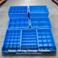 Compartment Box Screw Organizer Box Wear-Resistant Divided Storage Crate for Warehouse