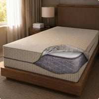 Waterproof Mattress Protector Fully Enclosed Mattress Encasement Soft Textile Bedding for Bedroom, Home