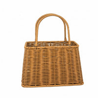 Wicker Basket Handwoven Woven Carrying Basket Natural