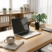 Computer Desk Thick Desktop Wood Computer Desk Sturdy Office Furniture for Students, Bedroom, Gaming