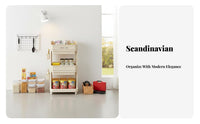 Multi-Tier Rolling Shelf Mobile Design Multi-Tier Trolley Large Capacity