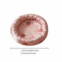 Hamster Cooling Bed Cute Fruit Patterns Round Guinea Pig Nest for Summer