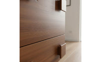 Contemporary Media Console Stand Multi-Functional Minimalist Sideboard Flip-down Door Modular Storage Cube for Living Room, Bedroom, Entryway