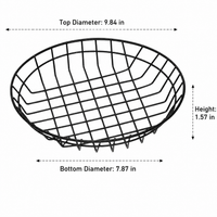 Matte Black Carbon Steel Deep Fryer Basket, Electrophoretic Coating Frying Basket for Chips, Snacks & Home Cooking