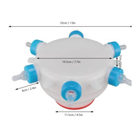 Soft-Teat Multi-Nipple Feeding Bottle Wide-Mouth Animal Bottle with Six Ports Compact Veterinary Feeder Small for Breeders, Lambs