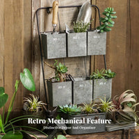 6compartment Wall Organizer Vintage Design Storage Rack Multi-Compartment