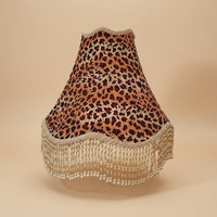 Velvet Fringe Lamp Shade French Design Leopard Print Lampshade