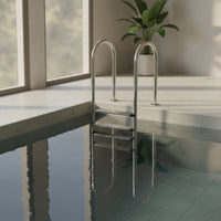4-Step Pool Ladder Sturdy Stainless Steel Pool Ladder Anti-Slip for Families, Swimming Pools