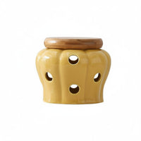 Countertop Garlic Storage Large Capacity Garlic and Ginger Container With Lid Hollowed-out Storage Pot for Pantry