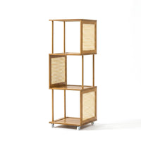 Rolling Shelf Cart Mobile Open Frame Cabinet Narrow for Beside Sofa