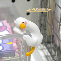 Cute Animal Figurine for Desk or Car - 'Tired Duck' Decorative Ornament