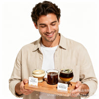 Solid Wood Three-Hole Coffee Tasting Tray for Single Origin Coffee
