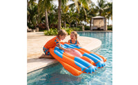 Inflatable Water Board with Window Two-chamberChamber Inflatable Surfboarding Easy to Inflate Pool Lounger with Handles for Kids, Young Children