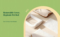 Washable pet bed with winter mat.