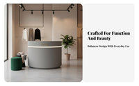 Curved Reception Desk Light Luxury Design Modern Cashier Station Compact Size Semi-Circle Welcome Desk for Retailers, Beauty Salon, Retail Store