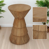 Wooden Side Table Rustic Furniture Compact for Living Room