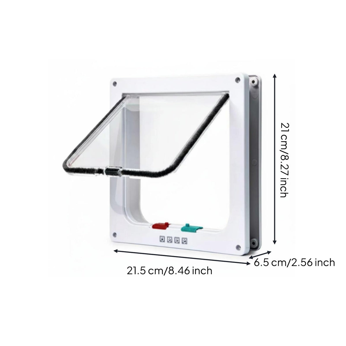 Locking Pet Flap Door Sturdy ABS Material 4-Directional Locking Feline Door