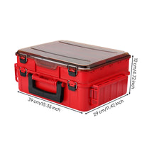 Tackle Box with Trays Heavy-Duty Fishing Tackle Box Flexible Gear Organizer for Anglers, Fishermen