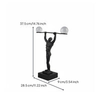 Weightlifter Statue Detailed Bodybuilder Figurine Long-Lasting for Entryway
